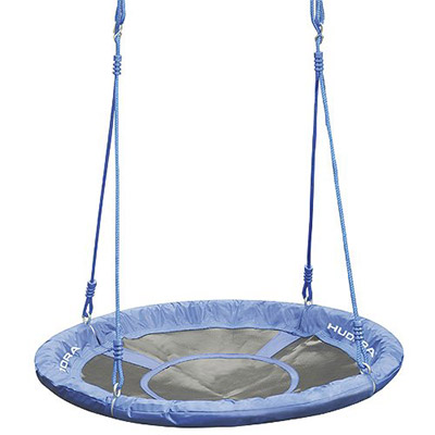 Blaue Hudora Nestschaukel mit 90cm Durchmesser
